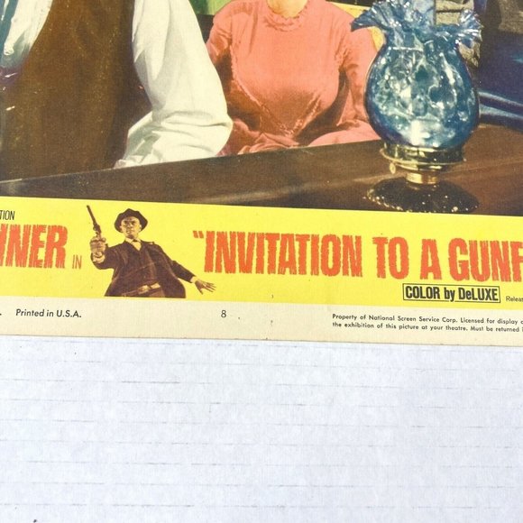 Invitation to a Gunfighter Movie Lobby Card Poster 1964 Yul Brynner Western Film - Picture 4 of 7